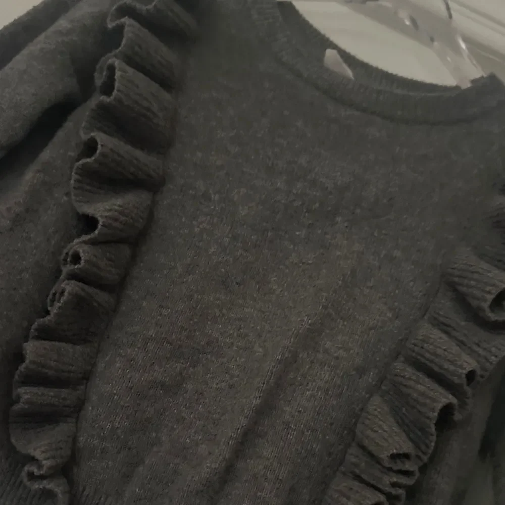 GAP Kids Charcoal Ruffle Sweater